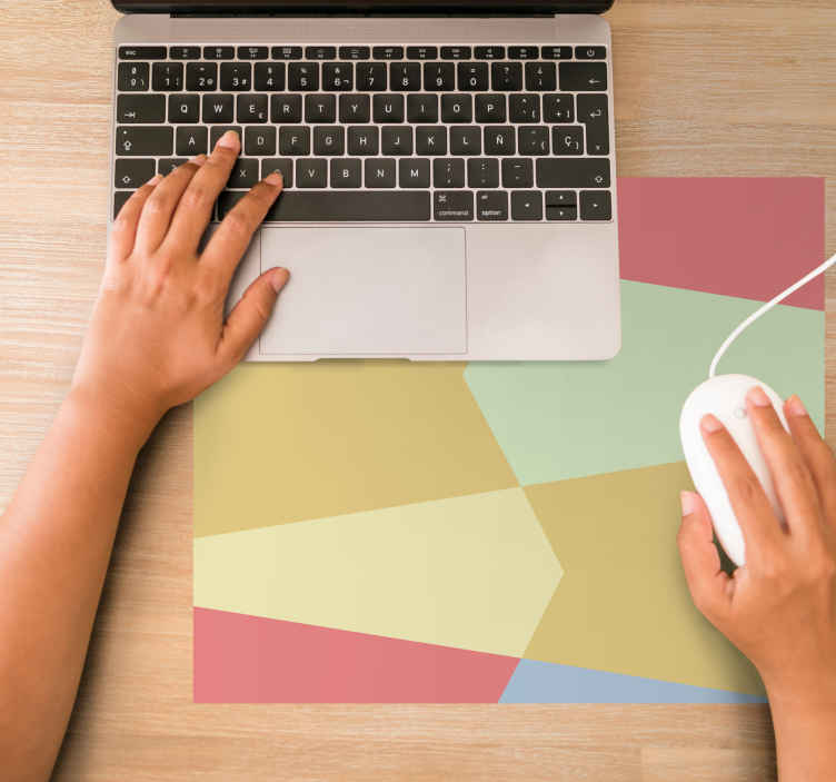 Mouse pad originale Blocchi di colore geometrico pastello