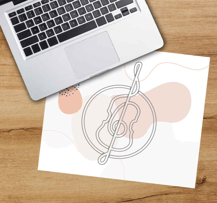 Mouse pad original contur chitară minimalist - TenStickers
