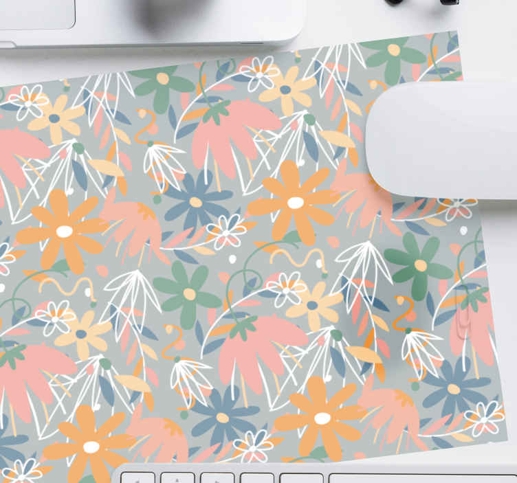 Mouse pad con motivi e texture Giardino grigio