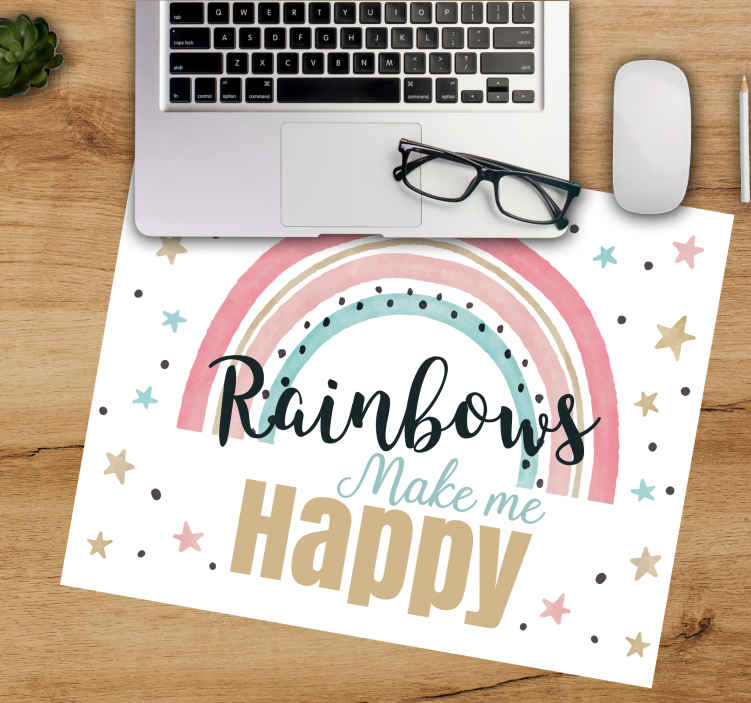 Mouse pad originale L'arcobaleno mi rende felice