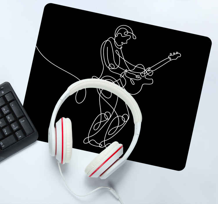 Gitár elegáns minimalista több egérpad - TenStickers