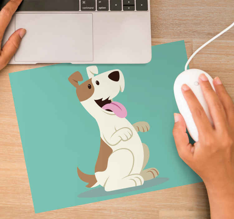 Mouse pad pentru gaming câinele fericit din desene - TenStickers