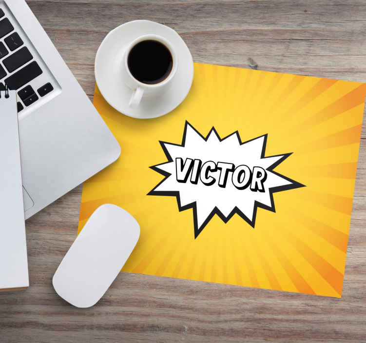 Tappetino per mouse con nome Nome in una bolla di testo