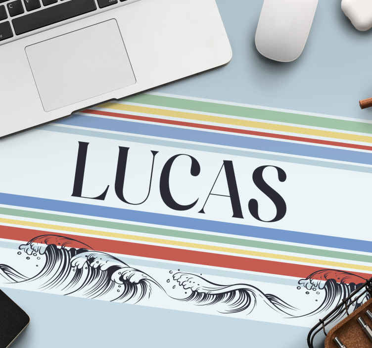 Tappetino per mouse con nome Strisce e onde