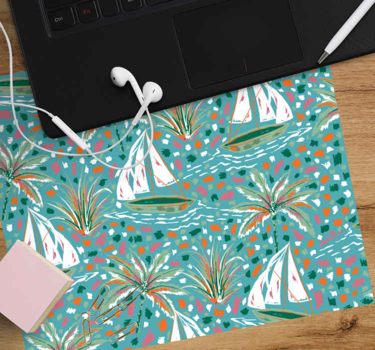 Mouse pad originale Modello di navi ad acquerello