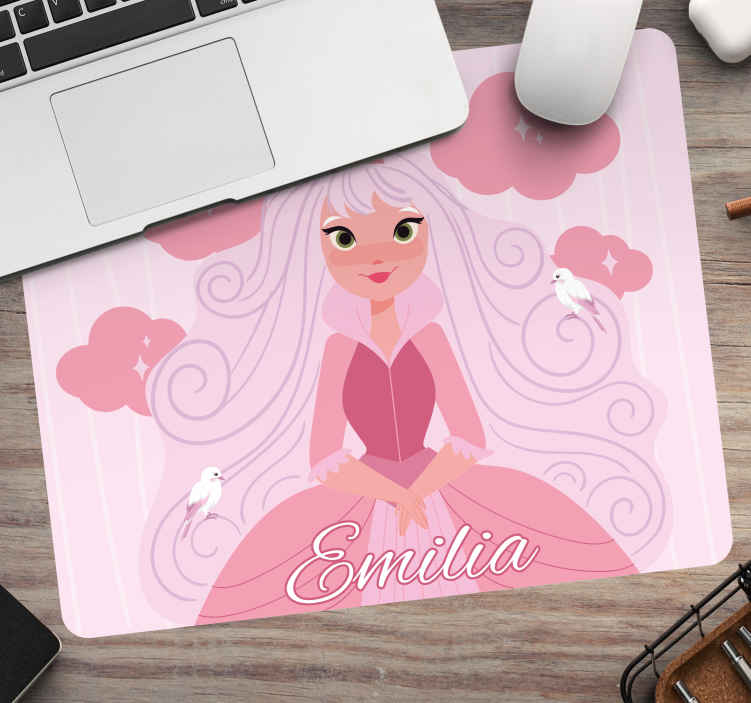 マウスパッド 名前付きファンタジーキャラクターイラスト - TENSTICKERS