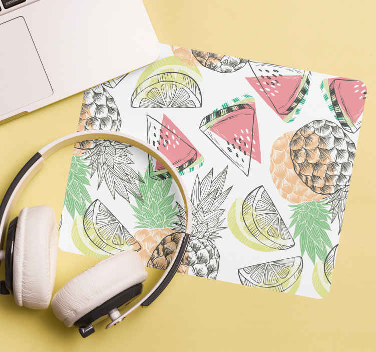 Mouse pad patterns tropical fruit design - TenStickers