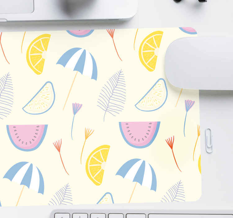 Anguria e ombrelli pastello più tappetini mouse