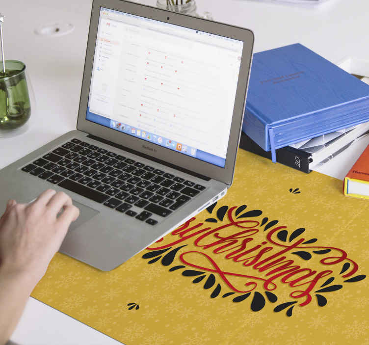 Festive typography accent podloga za miško z božičem - TenStickers