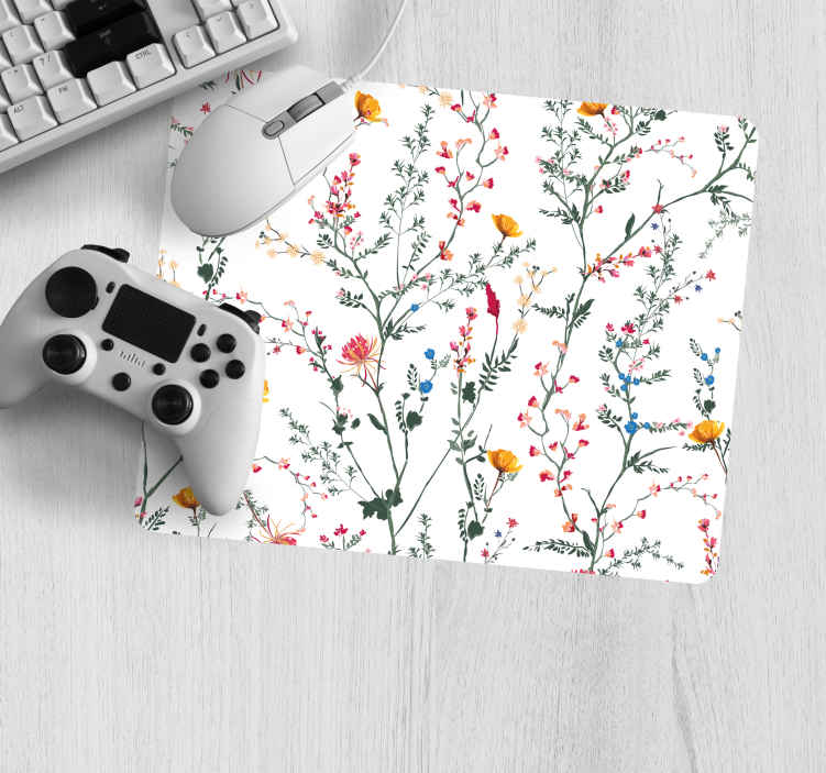 元のマウスパッド植物模様のテクスチャー表面 - TENSTICKERS