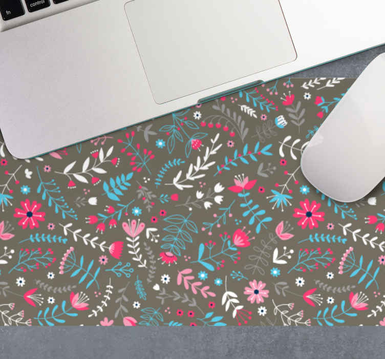 Mouse pad texturas motivo floral natural - TenVinilo