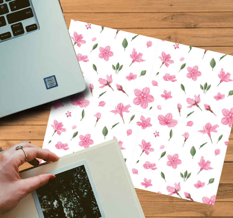 Mouse pad originale Fiori rosa pastello acquerello fiore