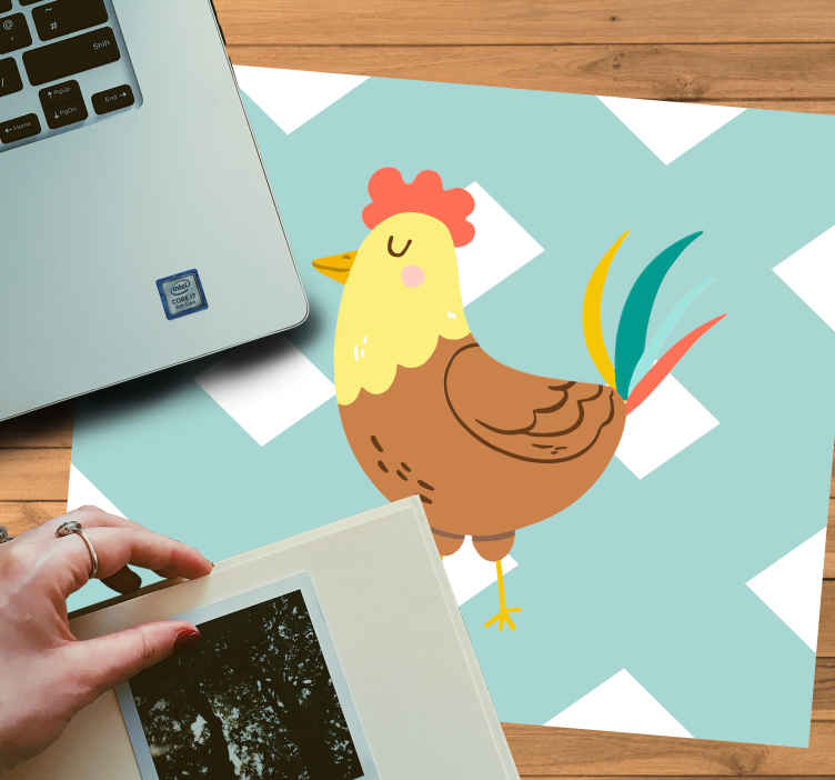Mouse pad originale Illustrazione colorata di un gallo