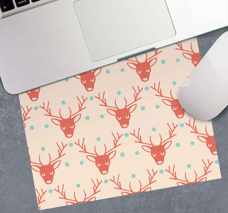 Tappetino per mouse natalizio modello renne rosse
