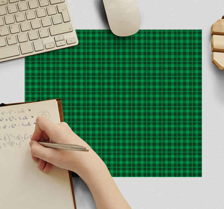 Alfombrilla para ratón patrones Patrón de cuadros verdes