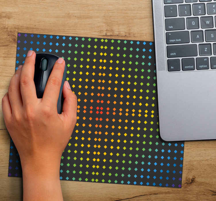 Mouse pad originale Sfondo di mosaico arcobaleno