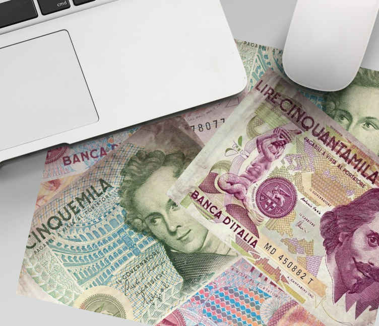 Design lira italiana più tappetino per mouse