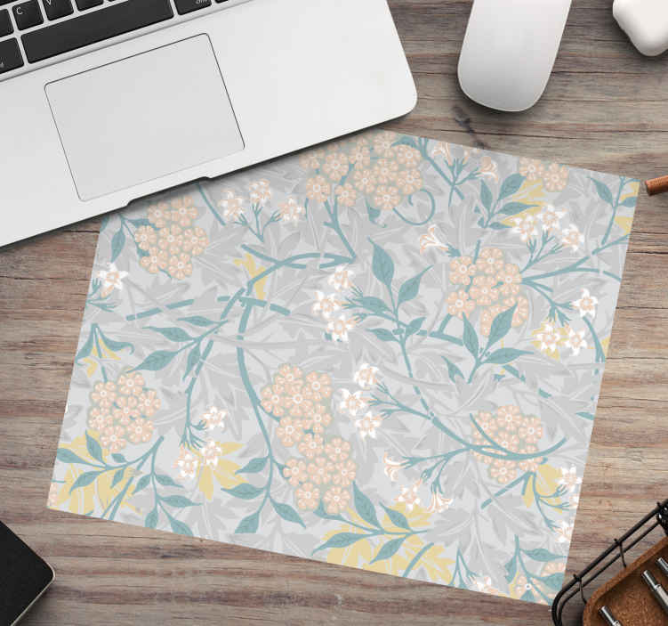 Musematte tekstur med blomstermotiv - Tenstickers