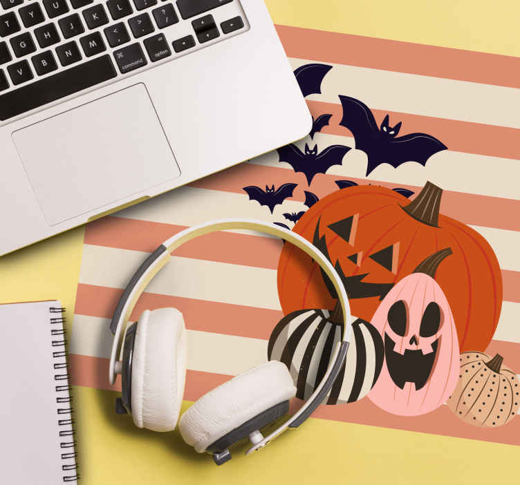 Christmas mouse pad spooky pumpkin collection - TenStickers
