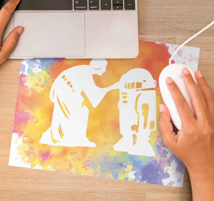 Mouse pad pentru gaming interacțiune cu roboți iconici - TenStickers