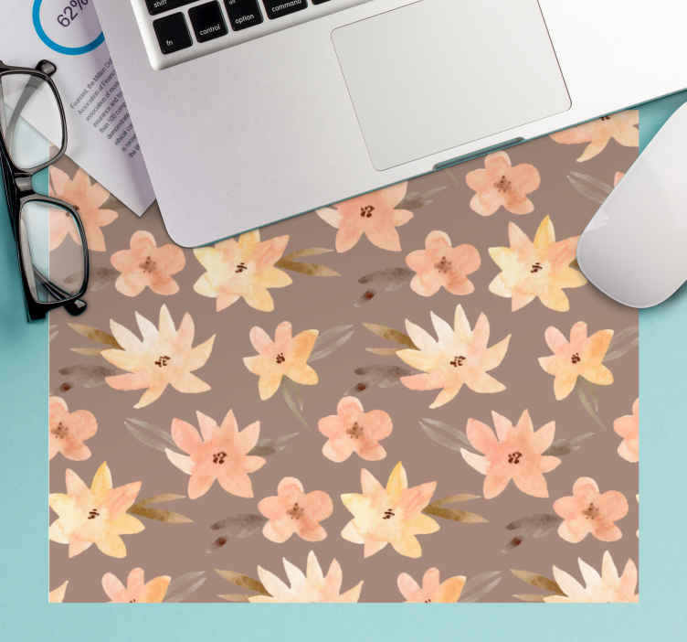 Floral fargeblanding musematte tekstur - Tenstickers