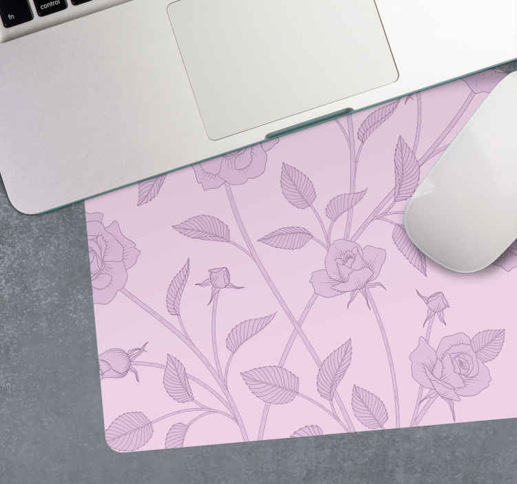 Mouse pad de modele și texturi abstract floral cu trandafiri - TenStickers