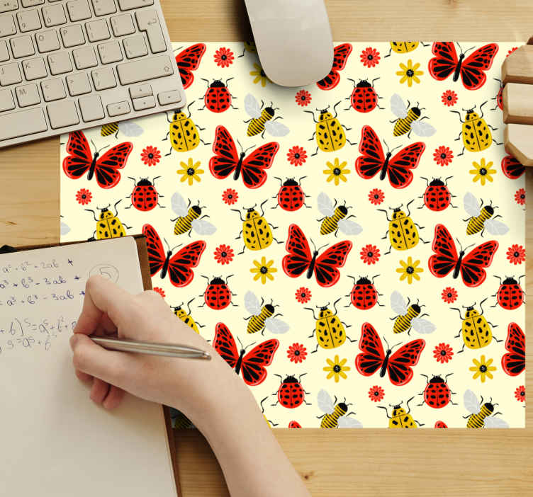 Mouse pad patterns colorful nature elements - TenStickers