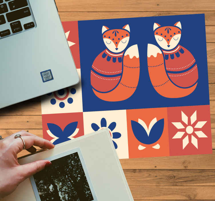 Värikäs perinteisen tyylin eläinkuvio Alkuperäinen hiirimatto - Tenstickers