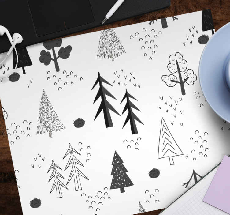 Tapis de souris motif éléments forestiers stylisés - TenStickers