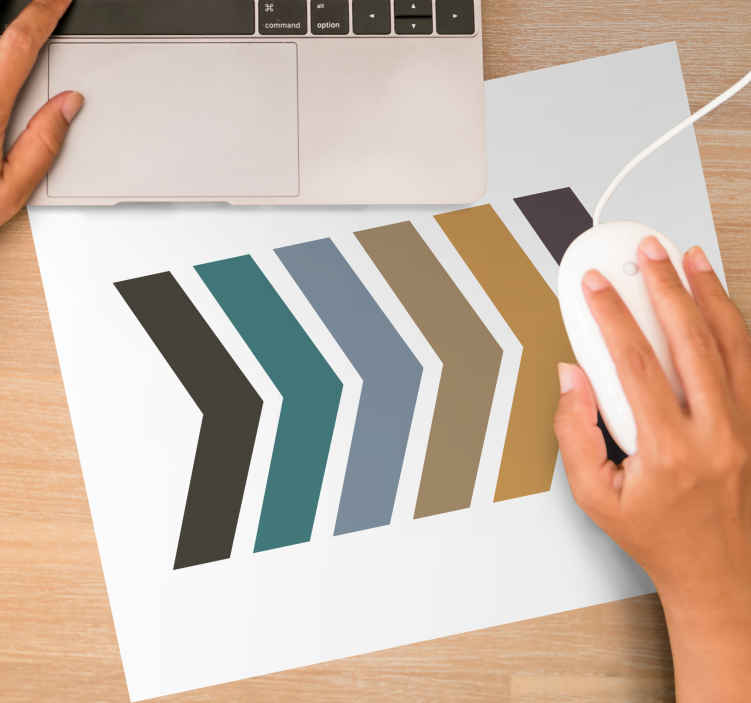 Tapis de souris motif chevrons colorés - TenStickers