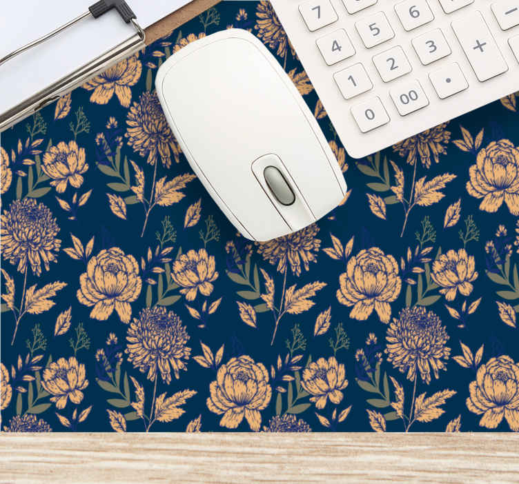 Tapis de souris motif surface texturée florale - TenStickers