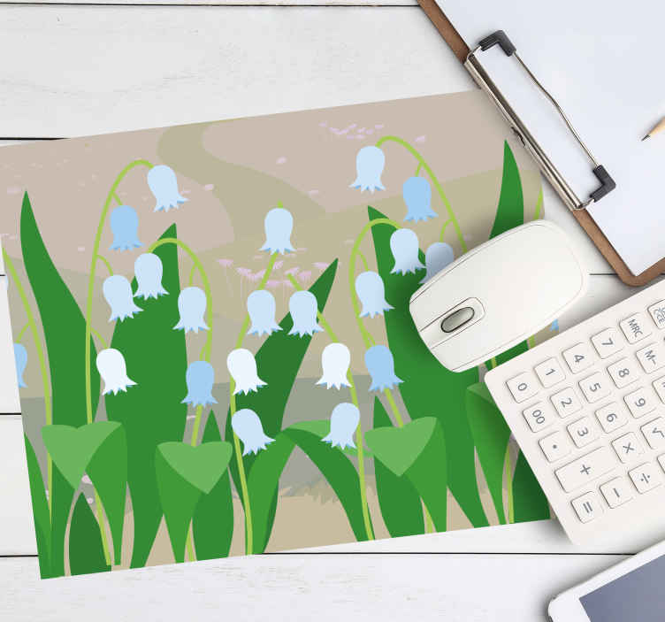 Musematte tekstur blomstrende grønt landskap - Tenstickers