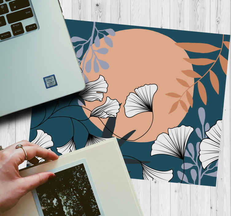 Mouse pad de modele și texturi design lunar floral - TenStickers