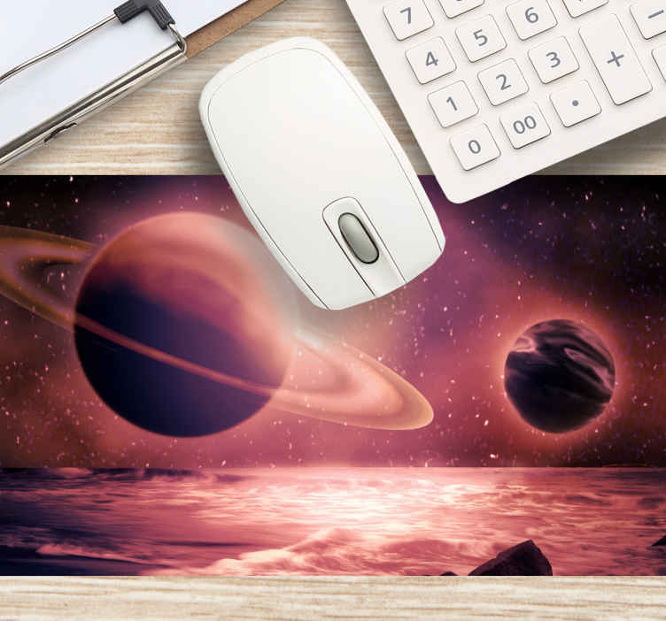 Saturn Computer Mouse Pad For Desktops and Laptops 