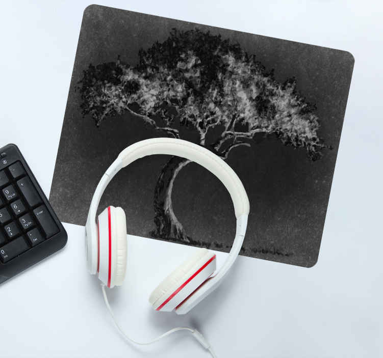 Tapis de souris original silhouette d'arbre artistique - TenStickers