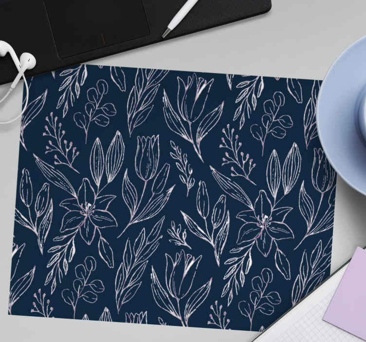 Tapis de souris motif feuilles botaniques - TenStickers