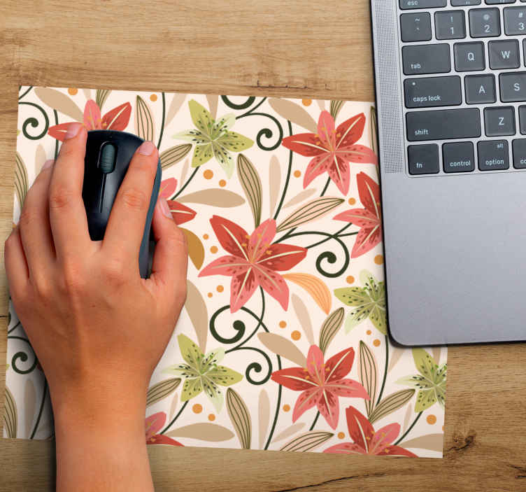 Mouse pad de modele și texturi cu imprimeu floral - TenStickers