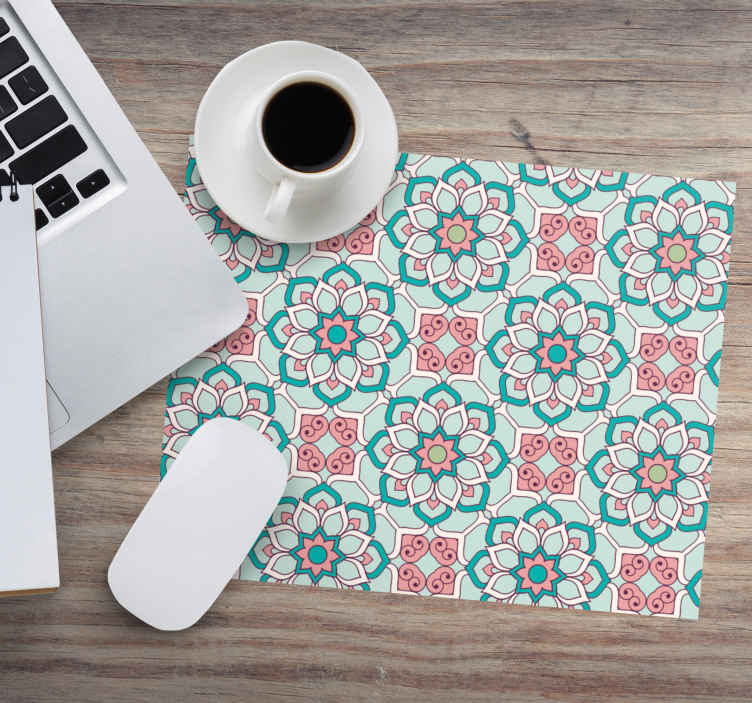 Mouse pad con motivi e texture Stile nonna chic.