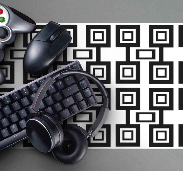 Mouse pad de modele și texturi aranjament pătratic geometric - TenStickers