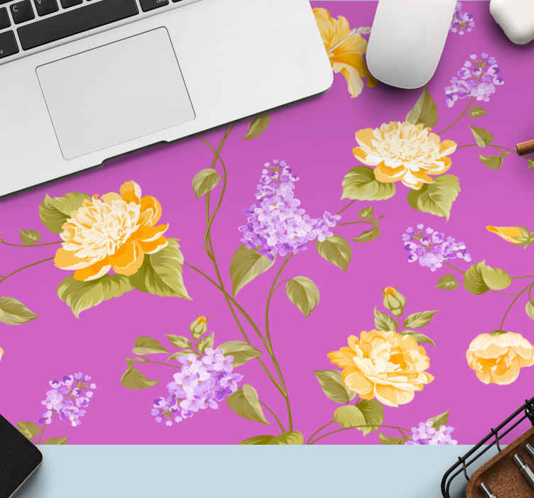 Mouse pad patterns floral colorful design - TenStickers