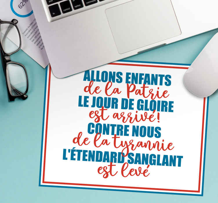 Tapis de souris Marseillaise paroles - TenStickers