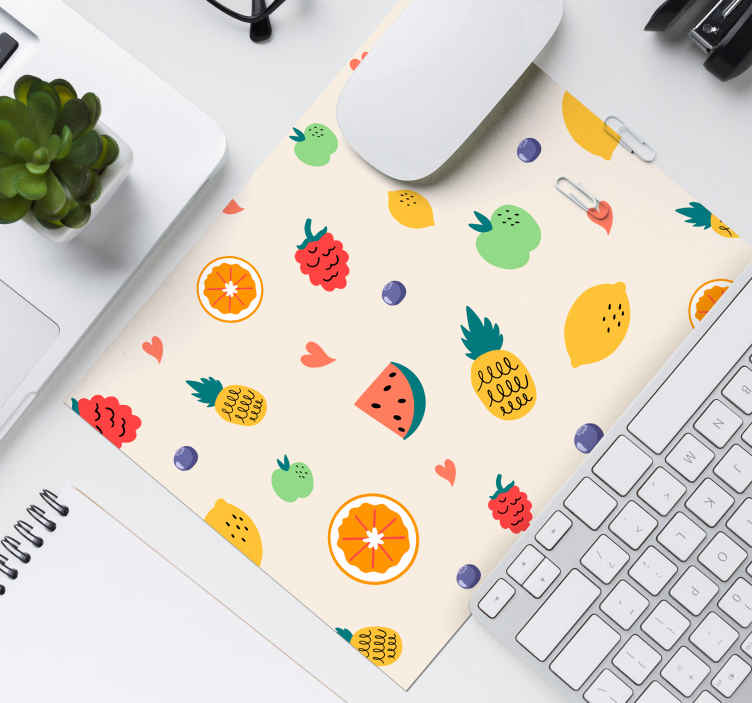 Podložka pod myš ovocie - veselá dekorácia - Tenstickers