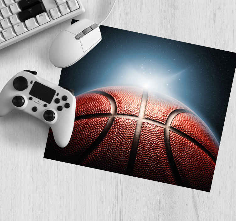 Alfombrilla de ratón con diseño planeta baloncesto - alfombras para pasillos