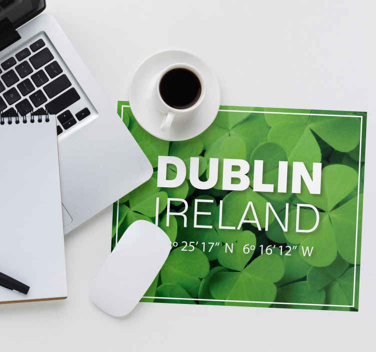 Dublin coordinates mouse pads TenStickers