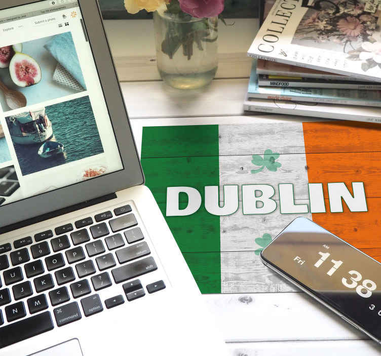 Dublin Irish flag mouse pads TenStickers