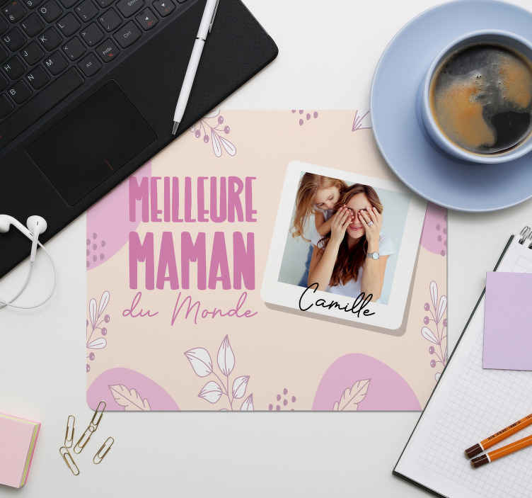 Tapis de souris nom meilleure maman - TenStickers