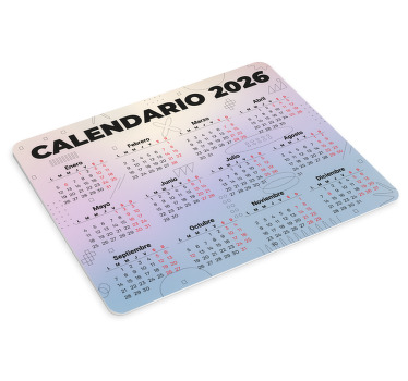 Alfombrilla ratón calendario 2026 - TenVinilo