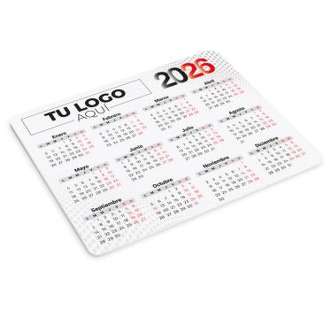 Alfombrilla ratón personalizable calendario 2026 con logo - TenVinilo