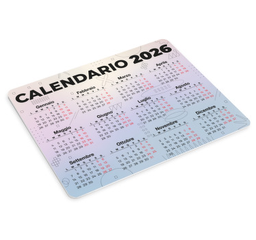 Tappetino mouse calendario 2026 - TenStickers