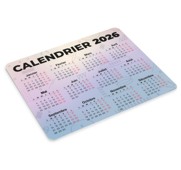 Tapis de souris calendrier 2026 - TenStickers